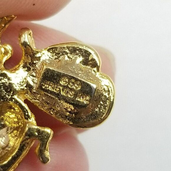 Vintage Little Bumble Bee Enamel Lapel Pin Brooch, Signed 1999 Friends Inc - Picture 4 of 7